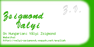 zsigmond valyi business card